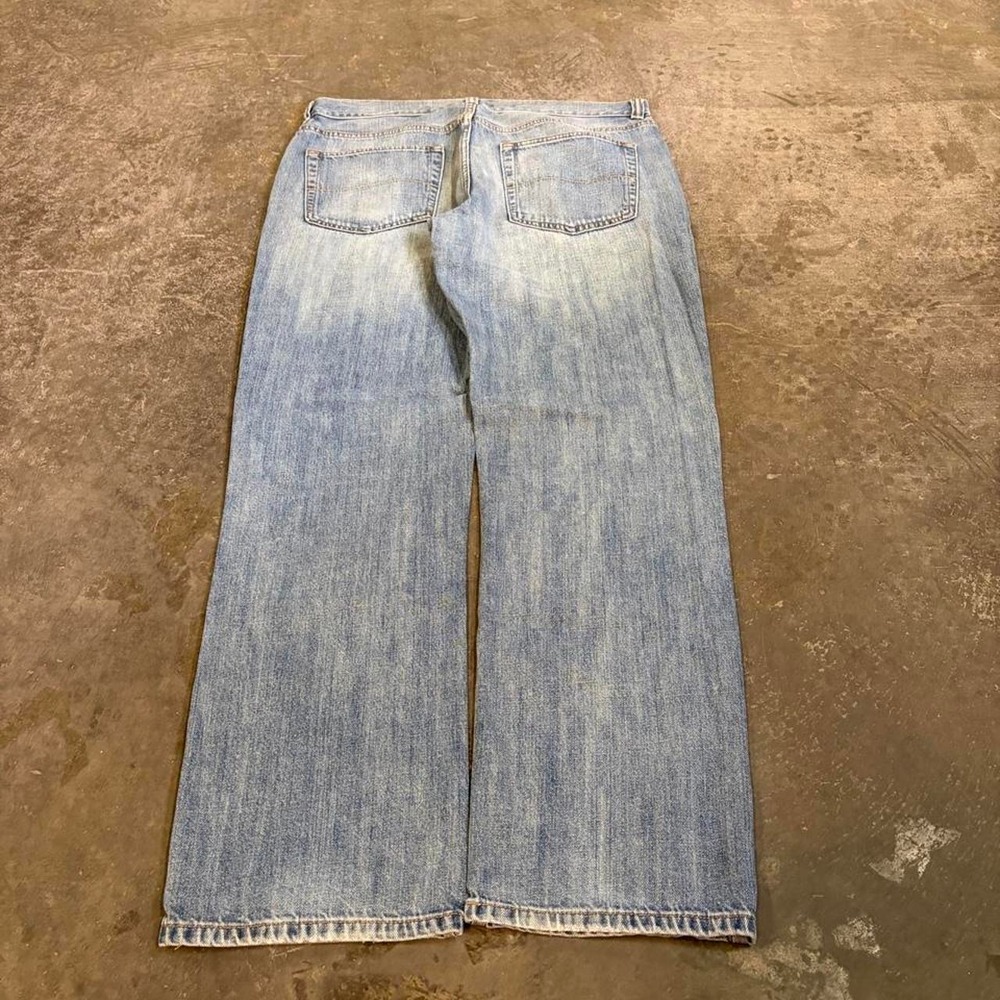 Vintage Urban Pipeline Relaxed Straight Jeans Mens 34x32 Blue Light Wash Denim